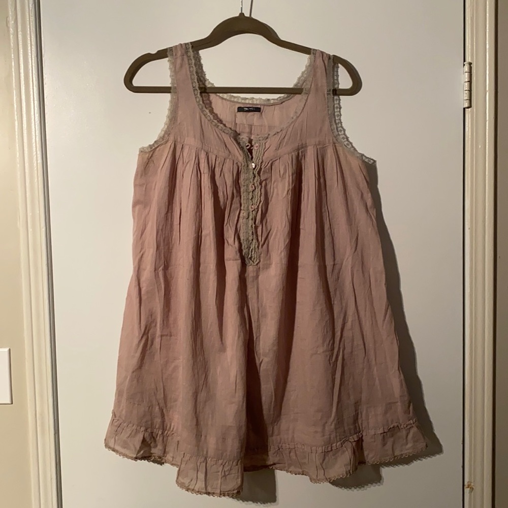 Sleeveless mauve tunic